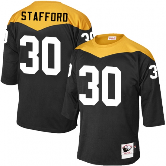 Men's Mitchell and Ness Pittsburgh Steelers #30 Daimion Stafford Elite Black 1967 Home Throwback NFL Jersey - Ujersey