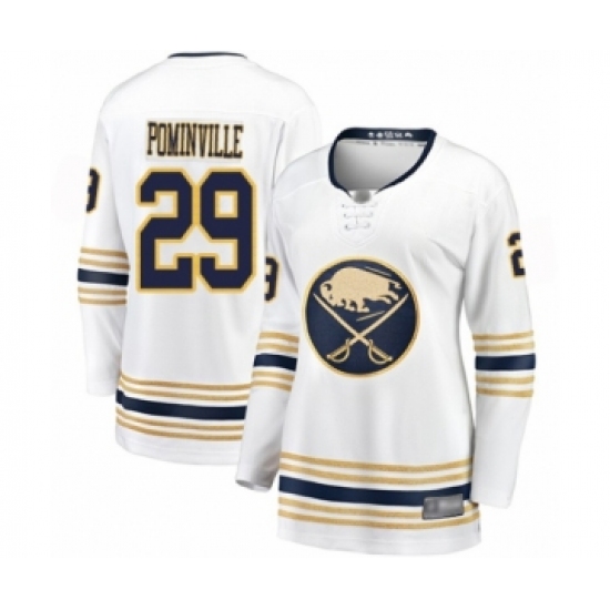 Women's Buffalo Sabres #29 Jason Pominville Fanatics Branded White 50th Season Breakaway Hockey Jersey - Ujersey