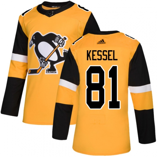 Men's Adidas Pittsburgh Penguins #81 Phil Kessel Premier Gold Alternate NHL Jersey - Ujersey