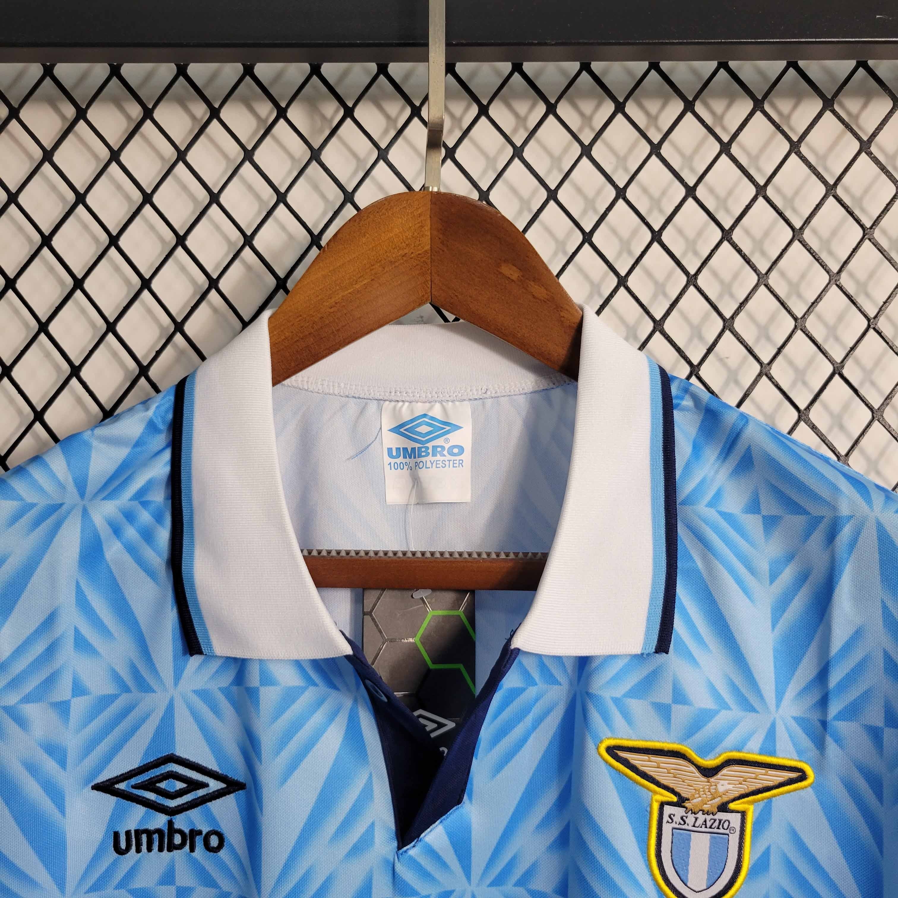 Lazio Retro Soccer Jersey Home Custom Shirt 1991/92 - Ujersey NHL