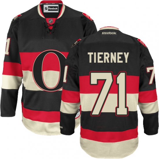 Women's Reebok Ottawa Senators #71 Chris Tierney Authentic Black Third NHL Jersey - Ujersey