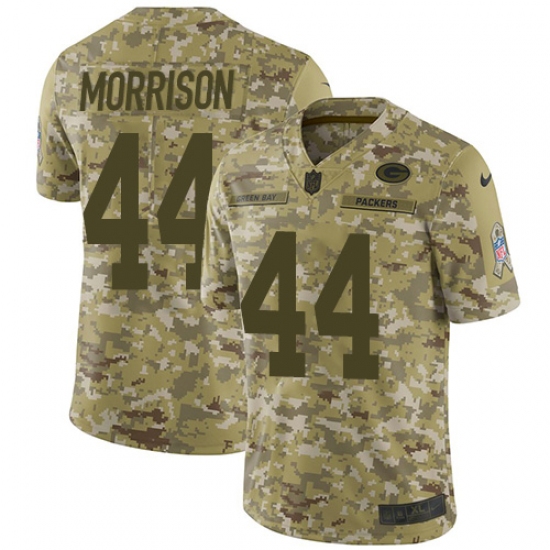 Men's Nike Green Bay Packers #44 Antonio Morrison Limited Camo 2018 Salute to Service NFL Jersey - Ujersey