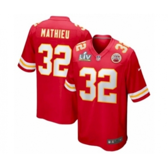 Youth Kansas City Chiefs #32 Tyrann Mathieu Red Super Bowl LV Game Jersey - Ujersey