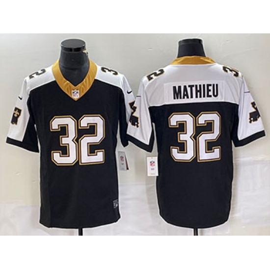 Men's Nike New Orleans Saints #32 Tyrann Mathieu Black 2023 FUSE 1987 Legacy Vapor Stitched Jersey - Ujersey