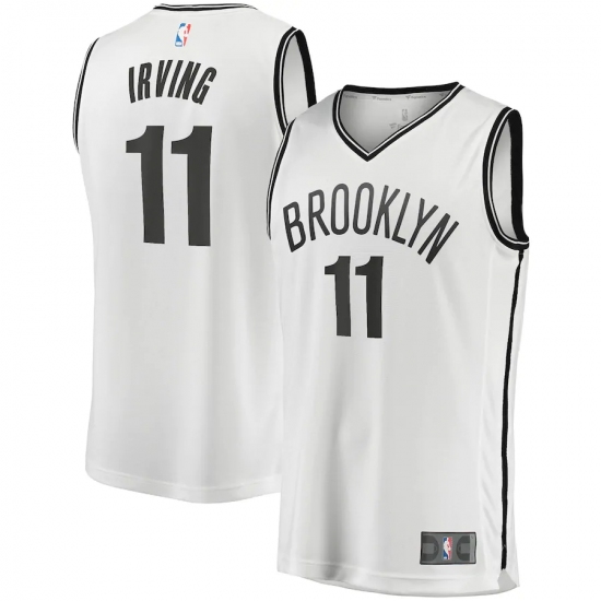 Youth Brooklyn Nets #11 Kyrie Irving Fanatics Branded White 2020-21 Fast Break Player Jersey - Ujersey