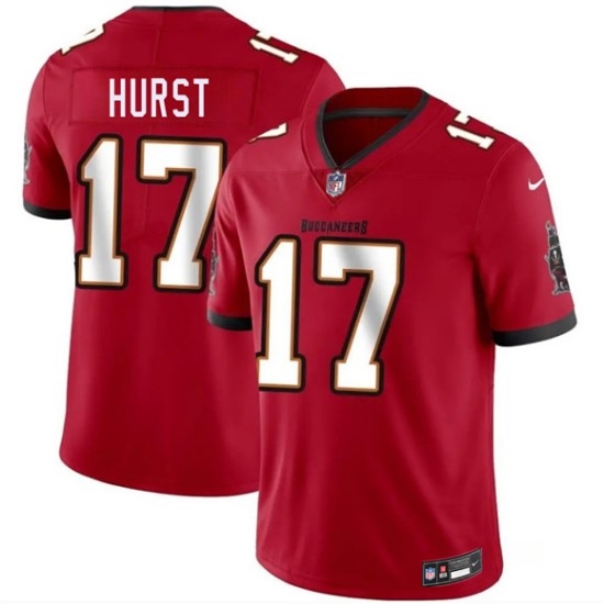 Men's Tampa Bay Buccaneers #17 Ted Hurst Red 2026 Draft Vapor Limited Football Stitched Jersey - Ujersey