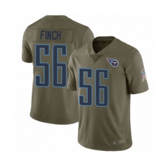 Youth Tennessee Titans #56 Sharif Finch Limited Olive 2017 Salute to Service Football Jersey - Ujersey