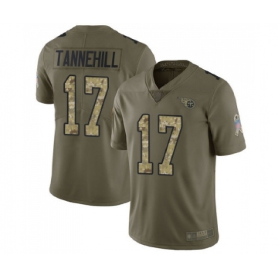 Youth Tennessee Titans #17 Ryan Tannehill Limited Olive Camo 2017 Salute to Service Football Jersey - Ujersey