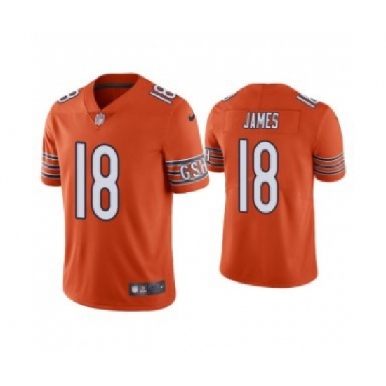 Men's Orange Chicago Bears #18 Jesse James Vapor untouchable Limited Stitched Jersey - Ujersey