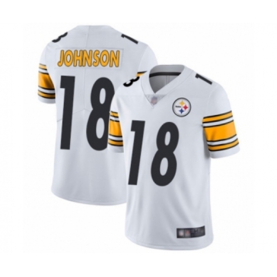 Men's Pittsburgh Steelers #18 Diontae Johnson White Vapor Untouchable Limited Player Football Jersey - Ujersey