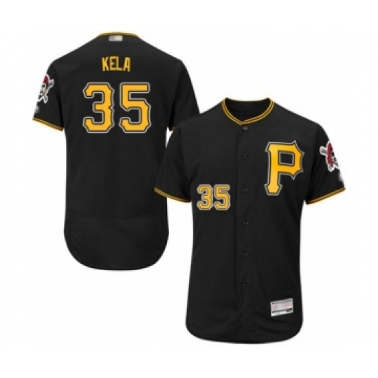 Men's Pittsburgh Pirates #35 Keone Kela Black Alternate Flex Base Authentic Collection Baseball Player Jersey - Ujersey