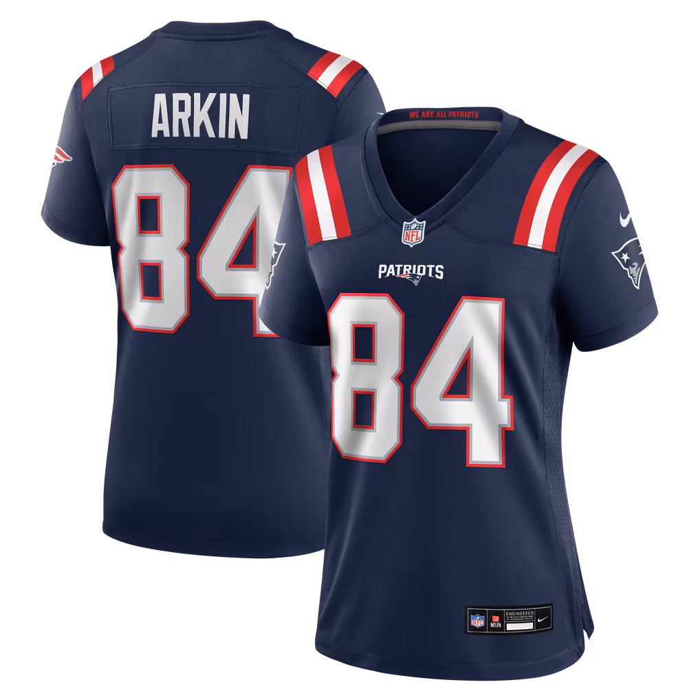 Women's New England Patriots Tanner Arkin Nike Navy Team Game Jersey - ujerseystore