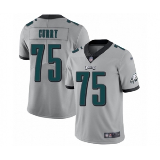 Men's Philadelphia Eagles #75 Vinny Curry Limited Silver Inverted Legend Football Jersey - Ujersey