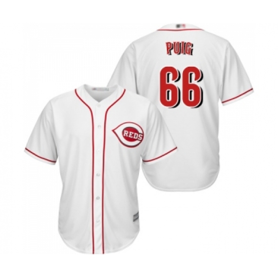 Men's Cincinnati Reds #66 Yasiel Puig Replica White Home Cool Base Baseball Jersey - Ujersey
