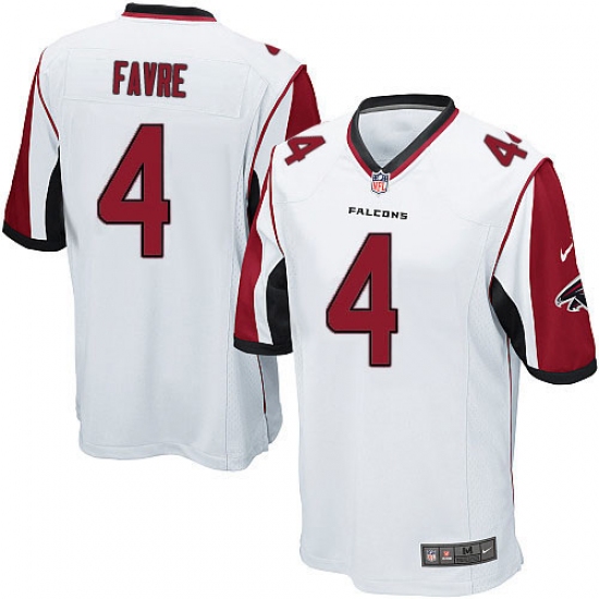 Men's Nike Atlanta Falcons #4 Brett Favre Game White NFL Jersey - Ujersey