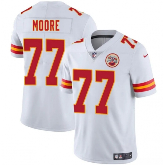 Men's Kansas City Chiefs #77 Jaylon Moore White 2025 Vapor Untouchable Limited Football Stitched Jersey - Ujersey