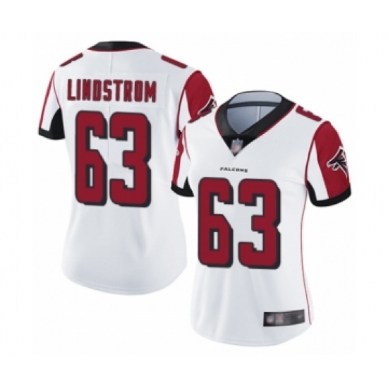 Women's Atlanta Falcons #63 Chris Lindstrom White Vapor Untouchable Limited Player Football Jersey - Ujersey