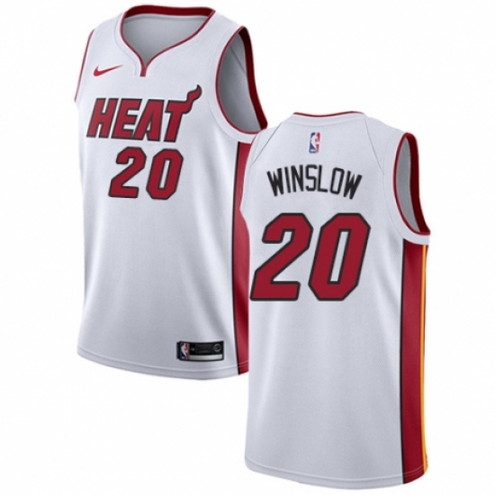 Youth Nike Miami Heat #20 Justise Winslow Authentic NBA Jersey - Association Edition - Ujersey