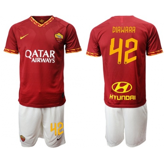 Roma #42 Diawara Red Home Soccer Club Jersey