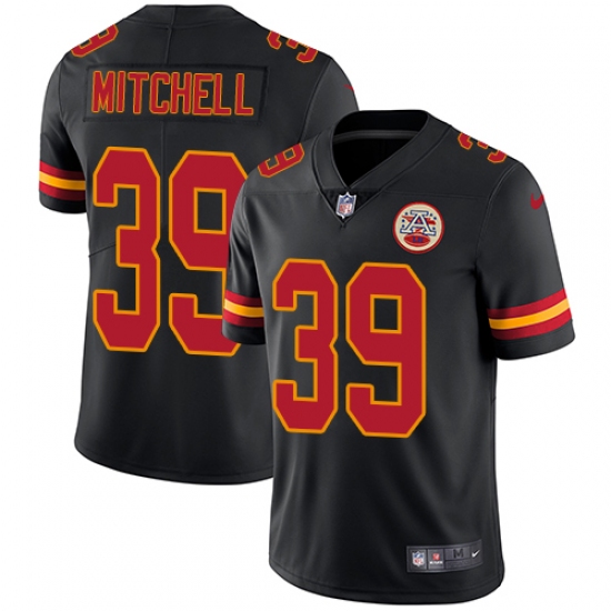 Men's Nike Kansas City Chiefs #39 Terrance Mitchell Limited Black Rush Vapor Untouchable NFL Jersey - Ujersey