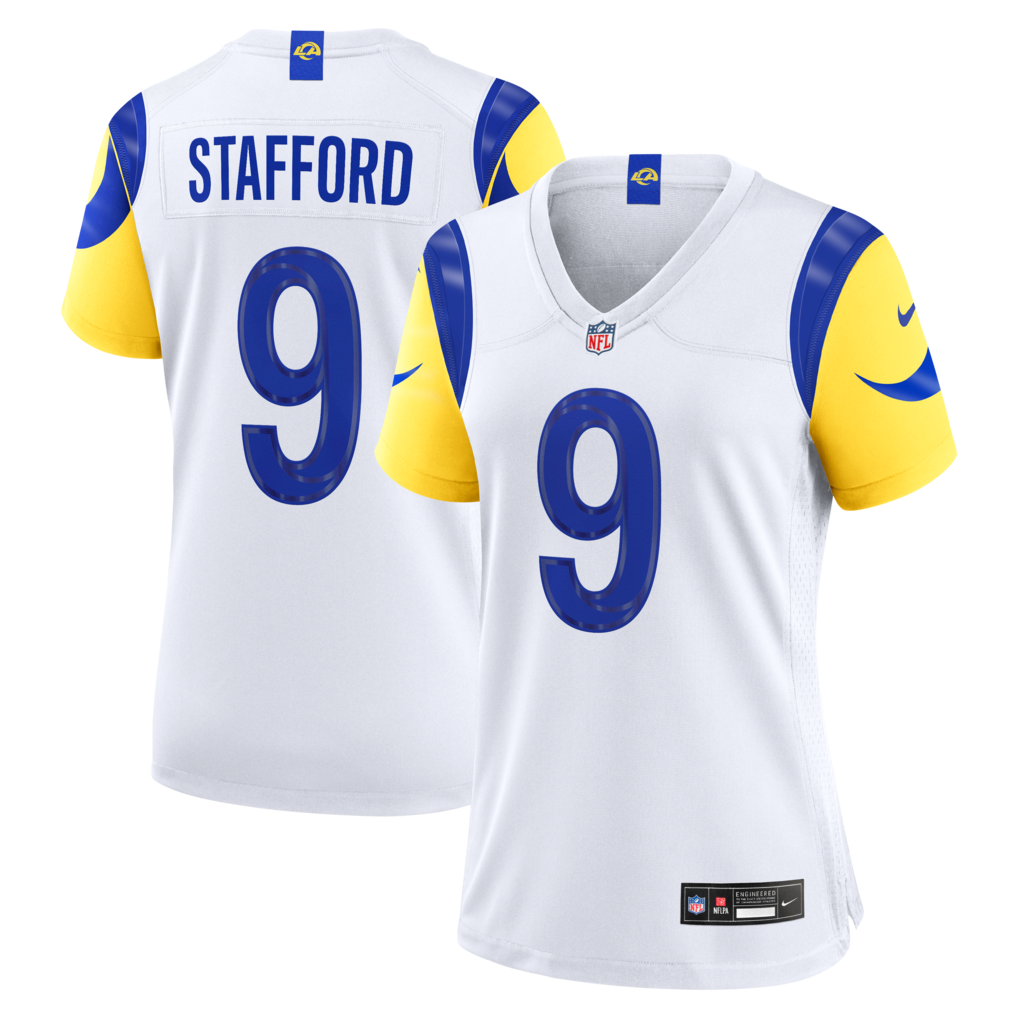 Women's Los Angeles Rams Matthew Stafford Nike White Game Jersey - U-jersey