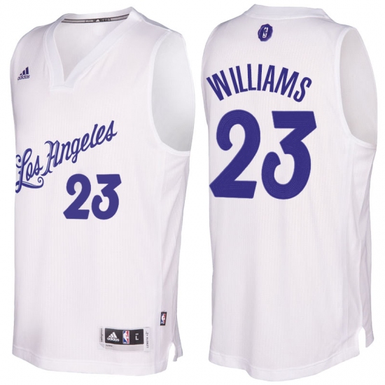 Men's Los Angeles Lakers #23 Lou Williams 2016-2017 Christmas Day White NBA Swingman Jersey - Ujersey