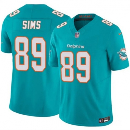 Men's Miami Dolphins #89 Ben Sims Aqua 2026 F.U.S.E. Vapor Limited Football Stitched Jersey - Ujersey