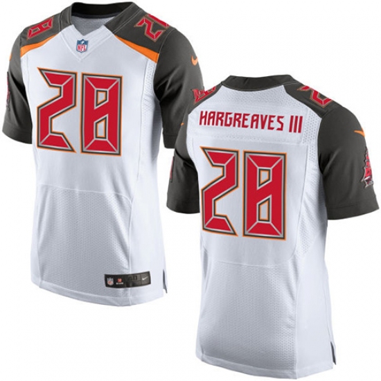 Men's Nike Tampa Bay Buccaneers #28 Vernon Hargreaves III Elite White NFL Jersey - Ujersey