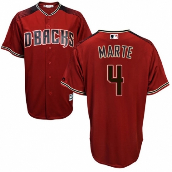 Men's Majestic Arizona Diamondbacks #4 Ketel Marte Replica Red/Brick Alternate Cool Base MLB Jersey - Ujersey
