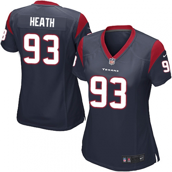 Women's Nike Houston Texans #93 Joel Heath Game Navy Blue Team Color NFL Jersey - Ujersey