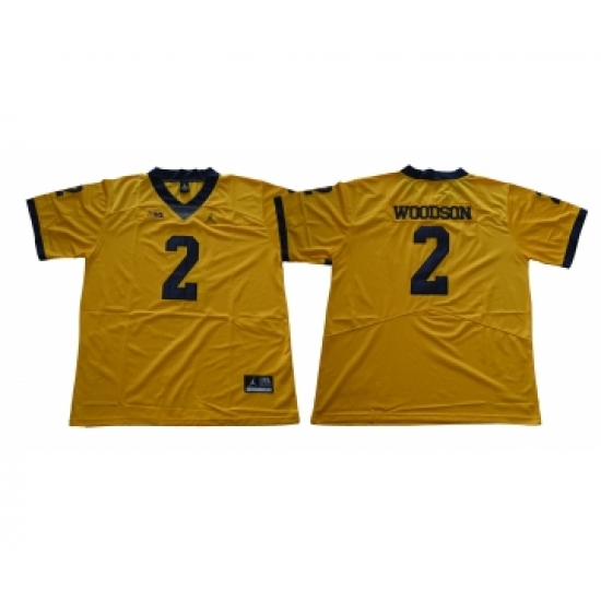 Michigan Wolverines 2 Charles Woodson Gold College Football Jersey - Ujersey