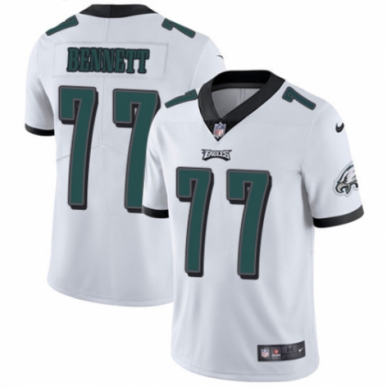 Men's Nike Philadelphia Eagles #77 Michael Bennett White Vapor Untouchable Limited Player NFL Jersey - Ujersey