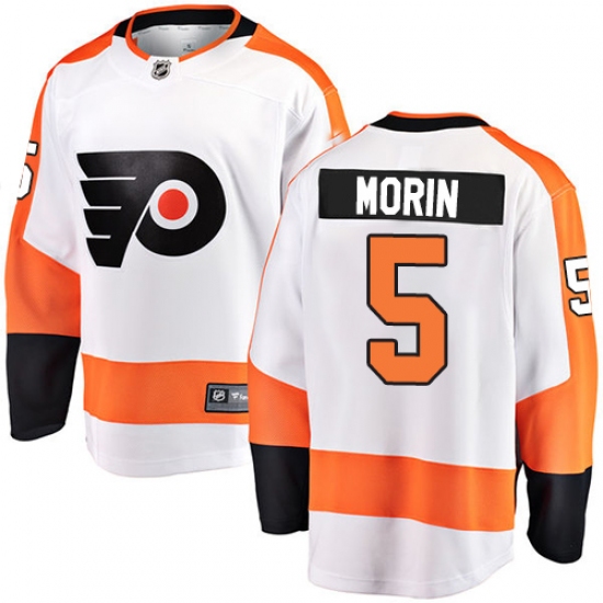 Youth Philadelphia Flyers #5 Samuel Morin Fanatics Branded White Away Breakaway NHL Jersey - Ujersey