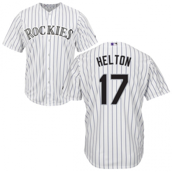 Youth Majestic Colorado Rockies #17 Todd Helton Replica White Home Cool Base MLB Jersey - Ujersey