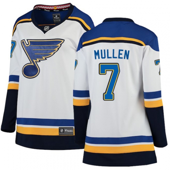 Women's St. Louis Blues #7 Joe Mullen Fanatics Branded White Away Breakaway NHL Jersey - Ujersey