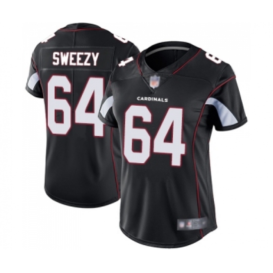 Women's Arizona Cardinals #64 J.R. Sweezy Black Alternate Vapor Untouchable Limited Player Football Jersey - Ujersey