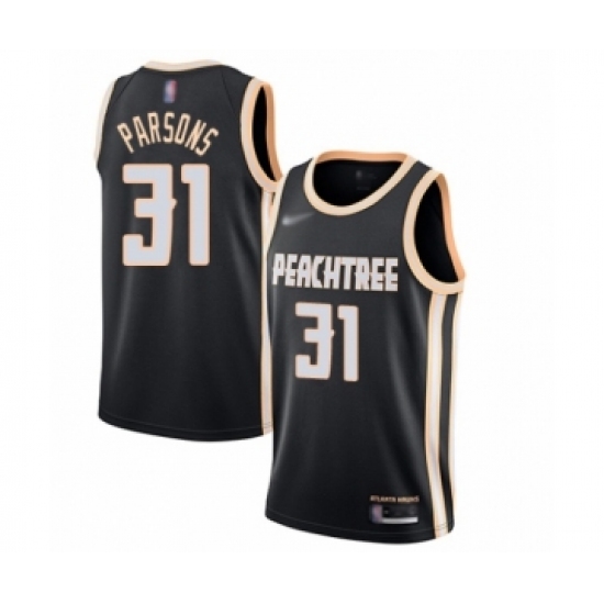 Men's Atlanta Hawks #31 Chandler Parsons Swingman Black Basketball Jersey - 2019  20 City Edition - Ujersey