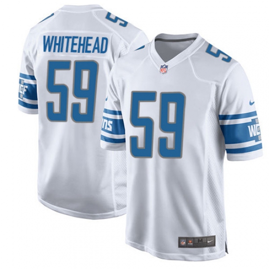 Men's Nike Detroit Lions #59 Tahir Whitehead Game White NFL Jersey - Ujersey