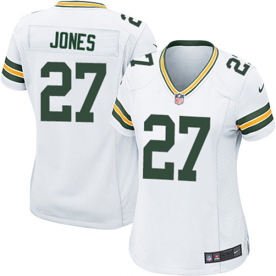 Women's Nike Green Bay Packers #27 Josh Jones Game White NFL Jersey - Ujersey