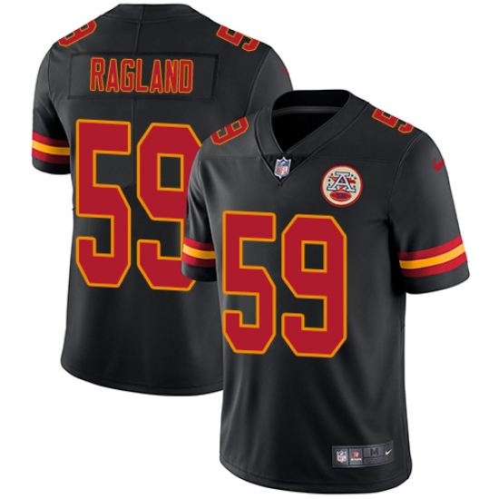 Youth Nike Kansas City Chiefs #59 Reggie Ragland Limited Black Rush Vapor Untouchable NFL Jersey - Ujersey