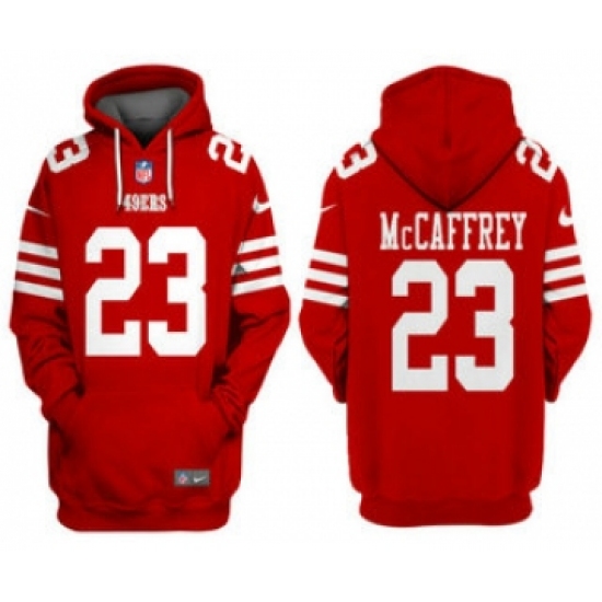 Men's San Francisco 49ers #23 Christian McCaffrey Red Alternate Pullover Hoodie - Ujersey