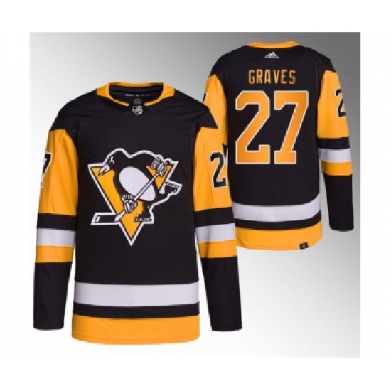 Men's Pittsburgh Penguins #27 Ryan Graves Black Stitched Jersey - Ujersey
