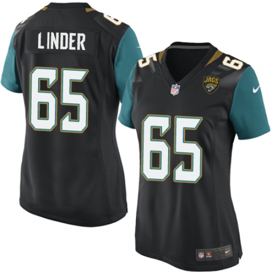 Women's Nike Jacksonville Jaguars #65 Brandon Linder Game Black Alternate NFL Jersey - Ujersey