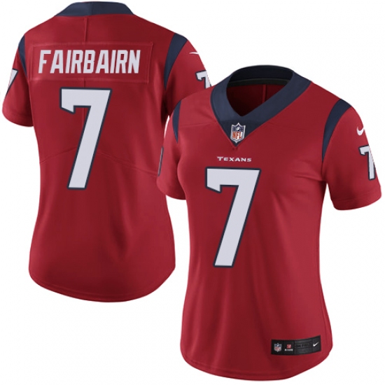 Women's Nike Houston Texans #7 Ka'imi Fairbairn Red Alternate Vapor Untouchable Limited Player NFL Jersey - Ujersey