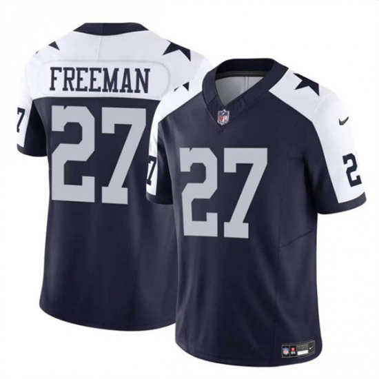 Youth Dallas Cowboys #27 Royce Freeman Navy White 2023 F.U.S.E. Thanksgiving Vapor Untouchable Limited Stitched Football Jersey - Ujersey