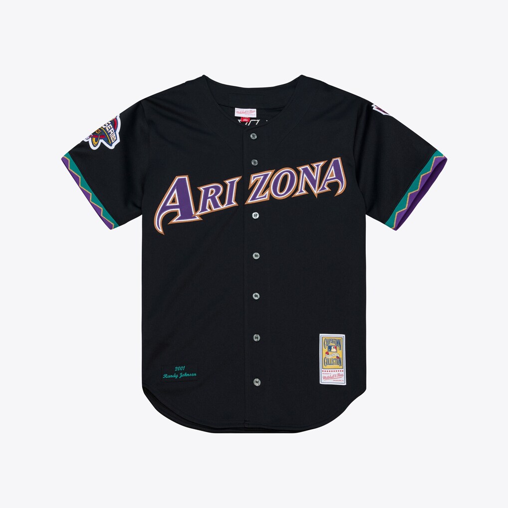 Men's Arizona Diamondbacks Randy Johnson Mitchell & Ness Black 2001 Authentic Jersey - Ujersey