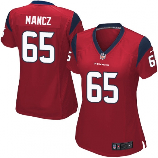 Women's Nike Houston Texans #65 Greg Mancz Game Red Alternate NFL Jersey - Ujersey