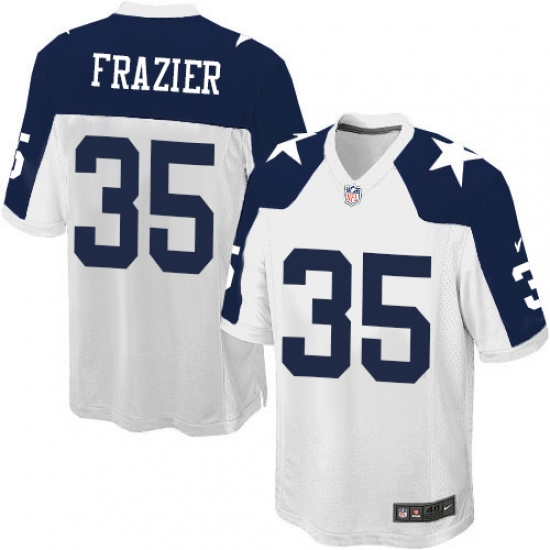 Men's Nike Dallas Cowboys #35 Kavon Frazier Game White Throwback Alternate NFL Jersey - Ujersey