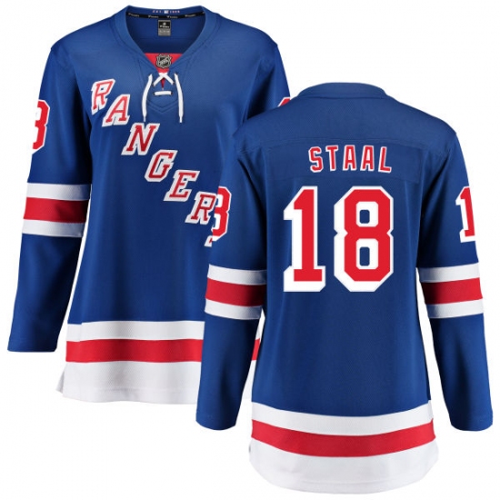 Women's New York Rangers #18 Marc Staal Fanatics Branded Royal Blue Home Breakaway NHL Jersey - Ujersey