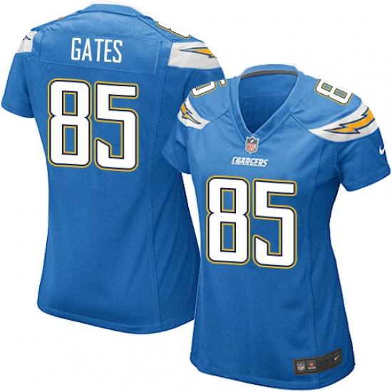 Women's Nike Los Angeles Chargers #85 Antonio Gates Game Electric Blue Alternate NFL Jersey - Ujersey